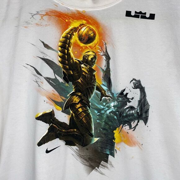Nike lebron James graphic print short sleeve basketball tshirt sz XL boys - Picture 3 of 6